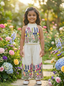 Rang Basanti Girls Khadi Cotton Co-ord Set