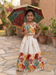 Rajmandir Girls Khadi Cotton Embroidery Outfit with Cording